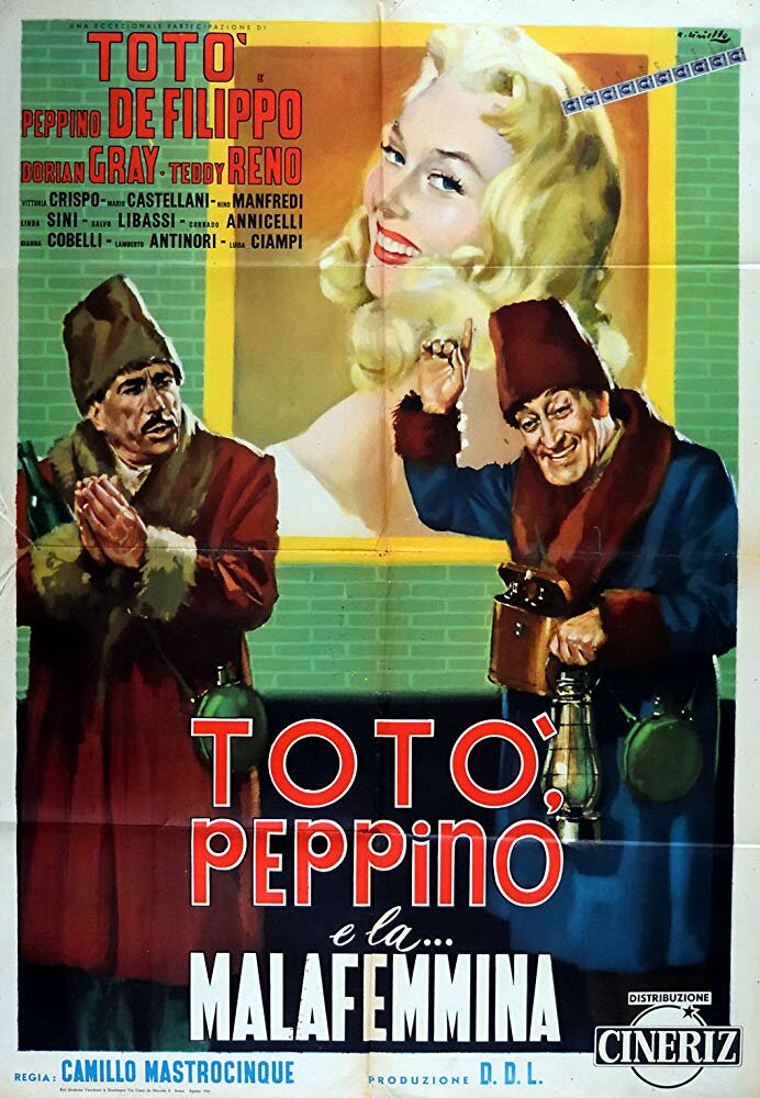 Тото, Пеппино и распутница (1956) постер