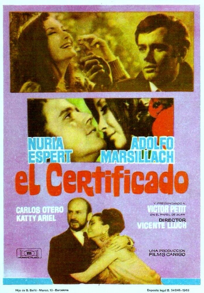 El certificado (1970) постер