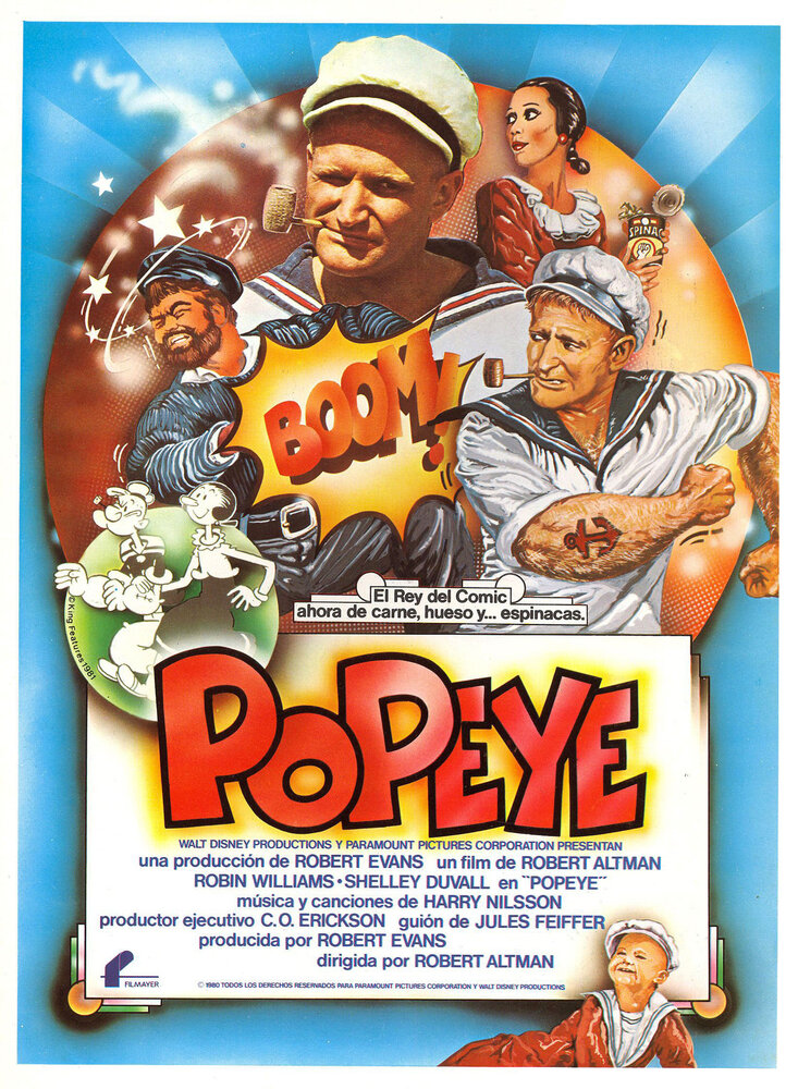 Попай (1980) постер