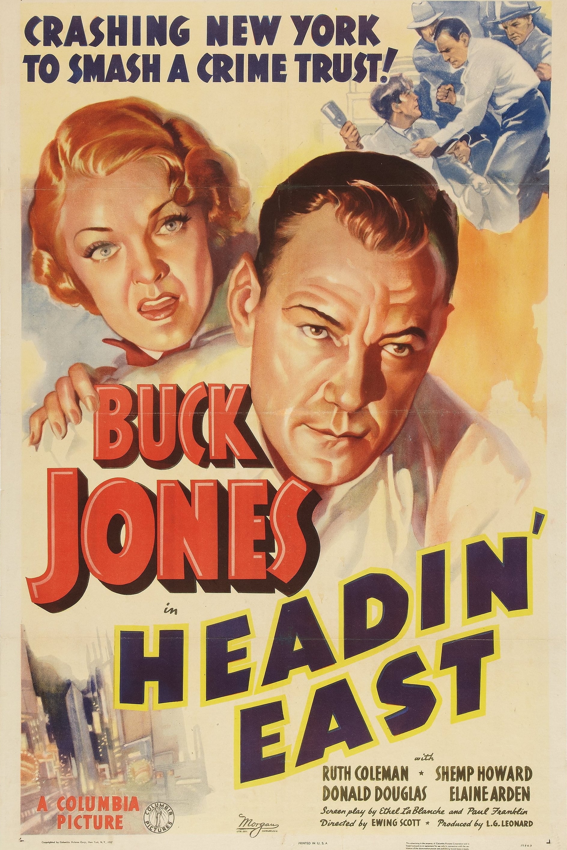 Headin' East (1937) постер